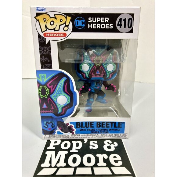 Funko Pop! DC Super Heros: Blue Beetle 410 Vinyl Figure - Picture 2 of 8